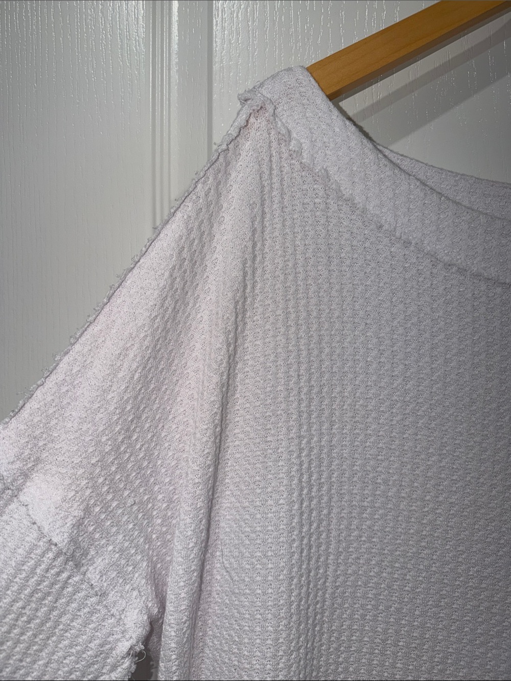 WE THE FREE White Waffle North Shore Thermal Tunic Long Sleeve Top Medium Casual - Picture 4 of 6